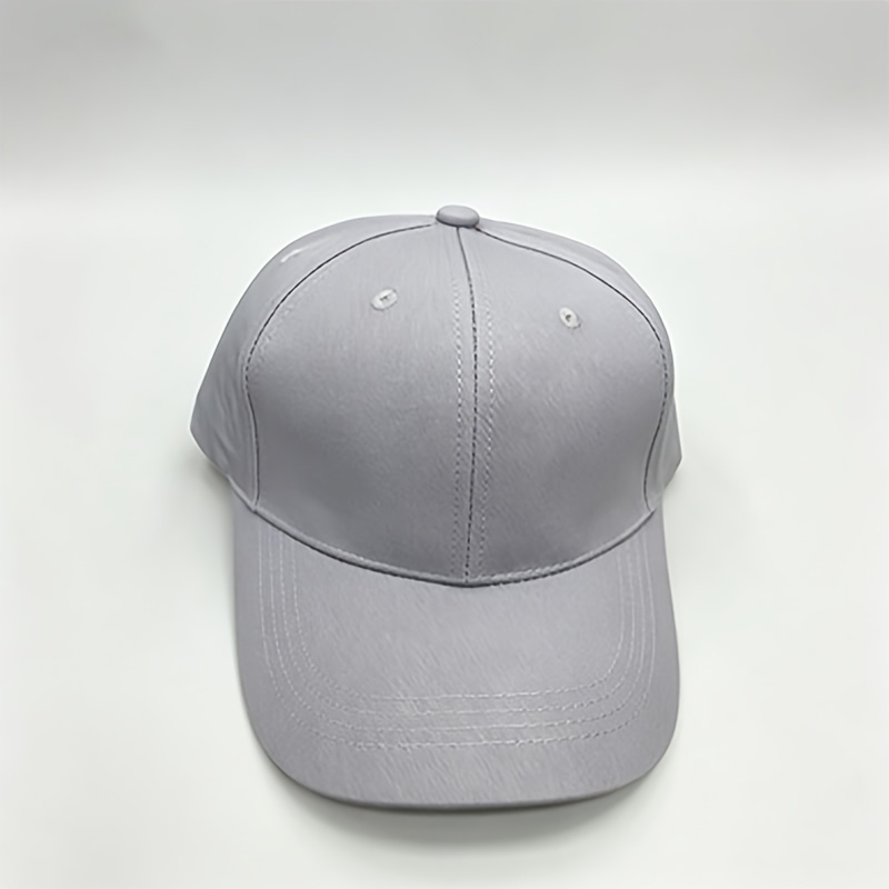 Unisex Solid Color Baseball Cap, Adjustable Duckbill Hat