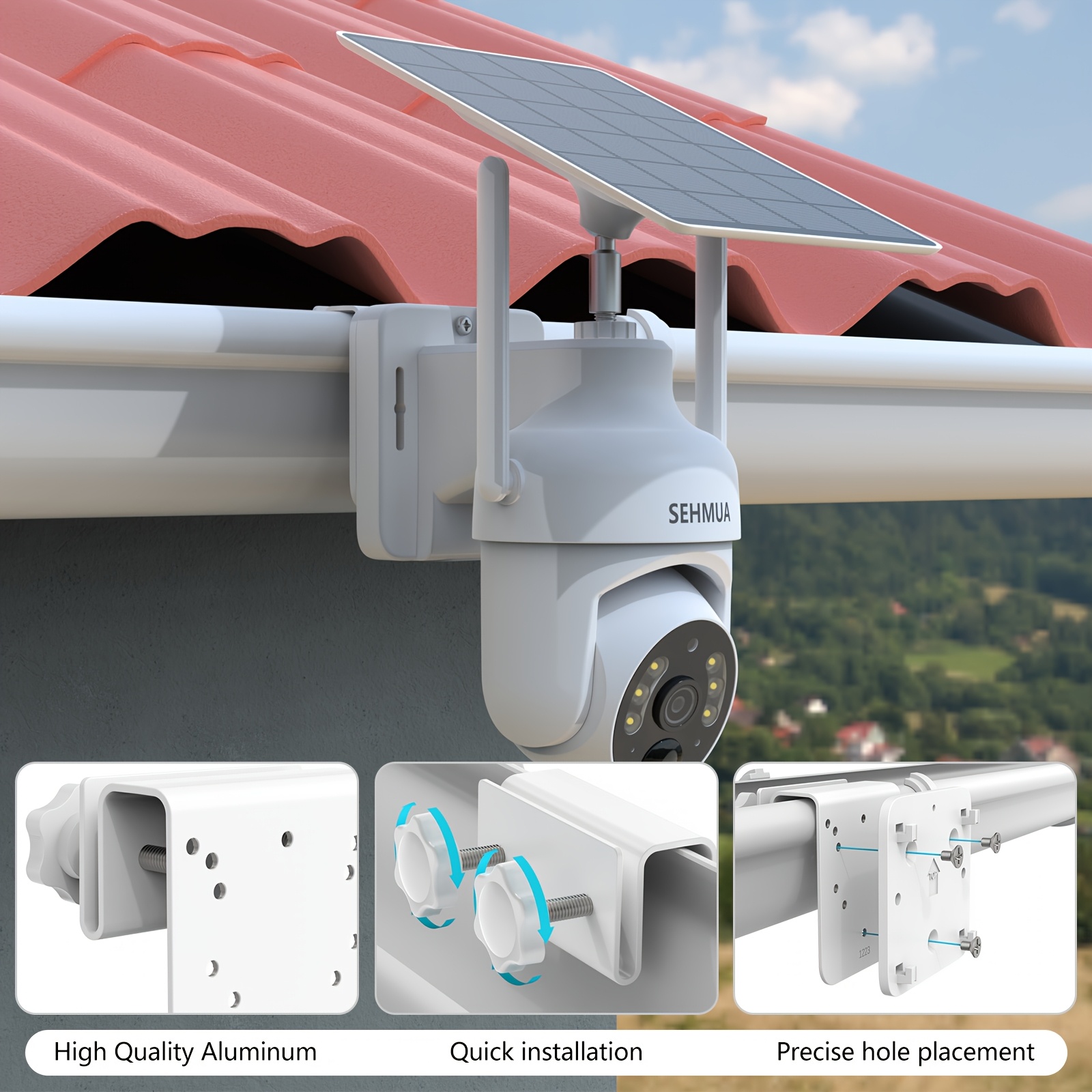 Aquarium Bracket, for Tp-Link Tapo Outdoor Pan/Tilt Wi-Fi Security Camera (C530WS C520WS/C510W/C500/C501W/TC40GW/C51A/C52A), SEHMUA RBX-S73 Solar Security Camera