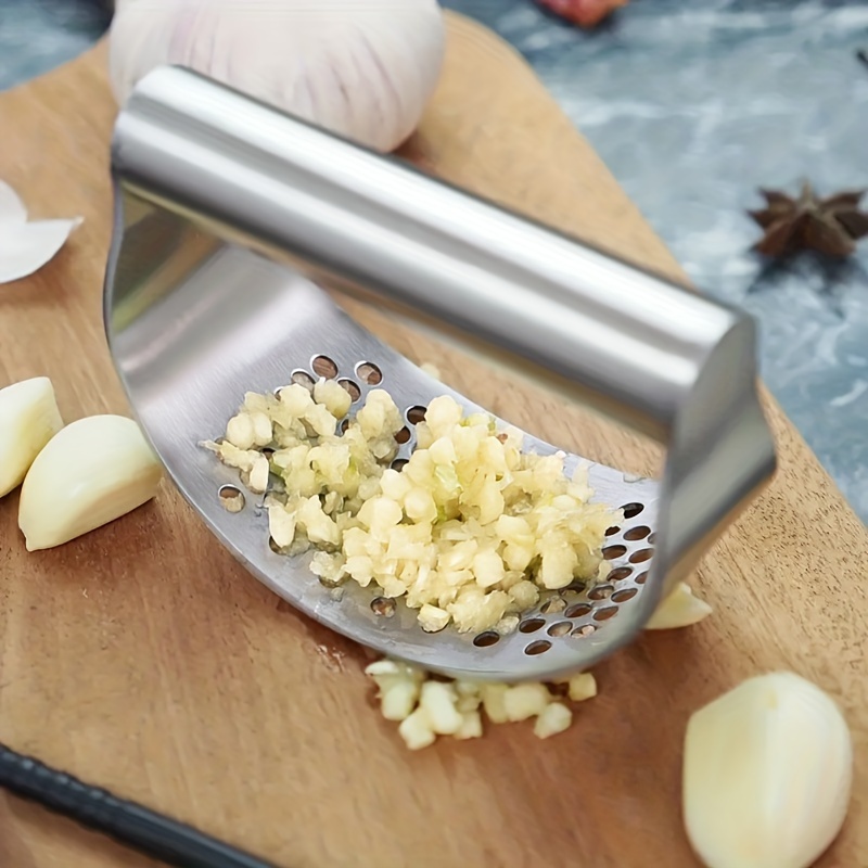 TEMU 1pc, Garlic , Stainless Steel Garlic , Rocker Metal Garlic , Garlic Crusher, Garlic , Garlic Masher, Stuff, Gadgets, Apartment Essentials Accessories