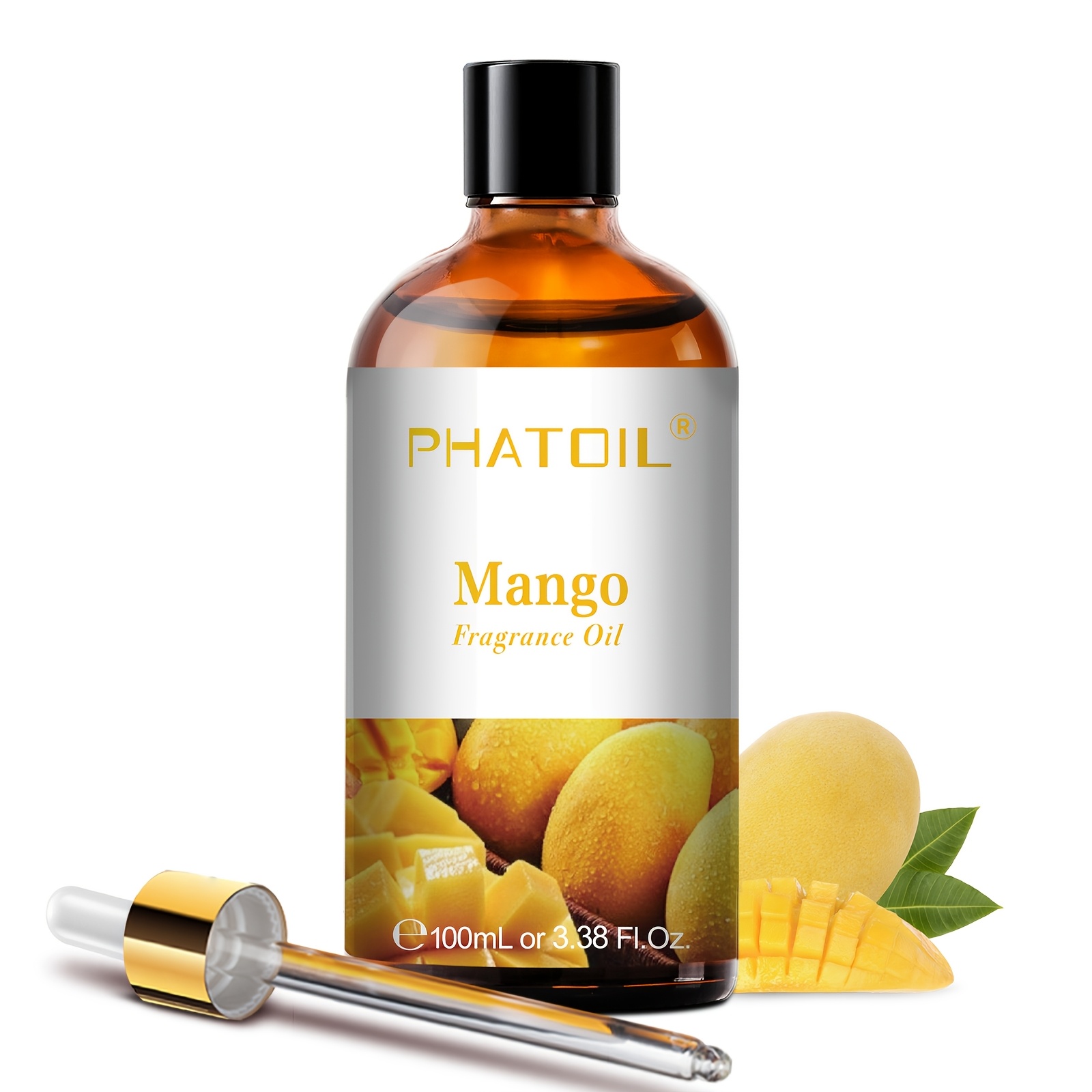 TEMU Phatoil Mango Fragrance Oil, 100ml/3.38fl.oz - Ideal For Diffusers, Humidifiers & Candle Making