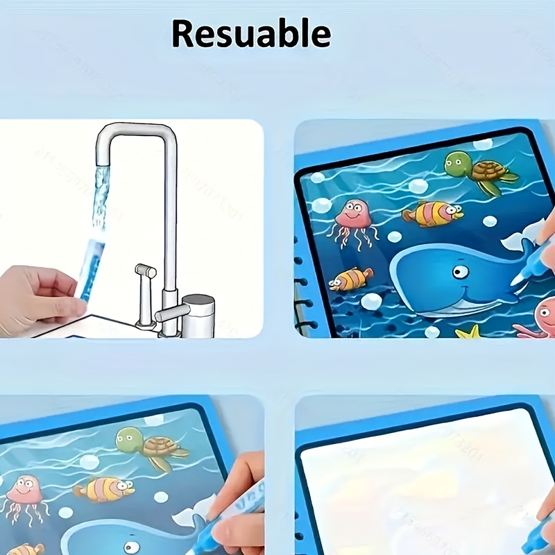  magic watercolor coloring book set with vibrant animal and nature themes reusable and easy to for and beginners ideal for birthdays parties and festivals Product details 8