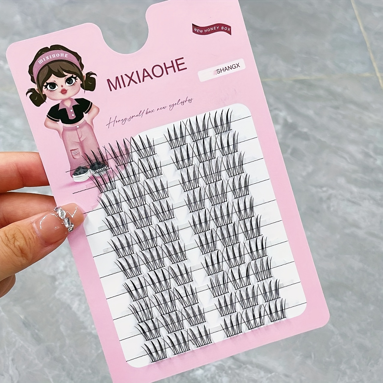 mixiaohe korean inspired c   false eyelashes 60 clusters     easy for beginners reusable 10 13mm length details 2