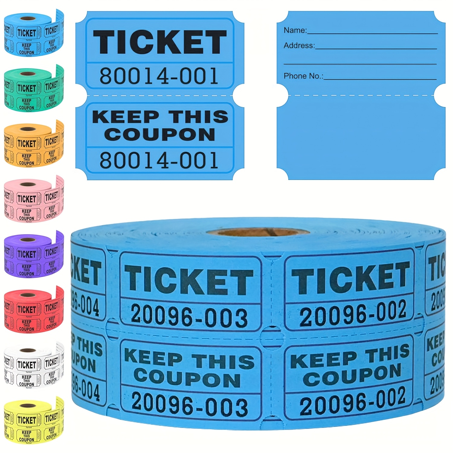 Indiana Ticket Co. Raffle Tickets Double Roll, Premium Quality 50/50 Raffle Tickets, 1,000 (Orange