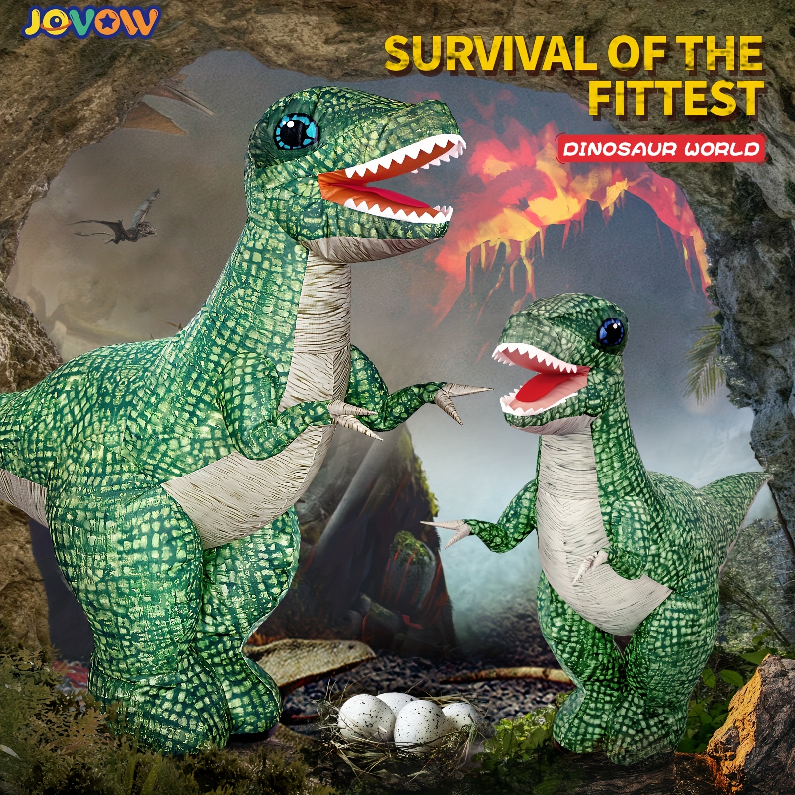 

Jowow Remote-controlled Inflatable Dinosaur - 2.4ghz Electric Toy, , Outdoor Play & Gifts For Parties, Birthdays, And Christmas