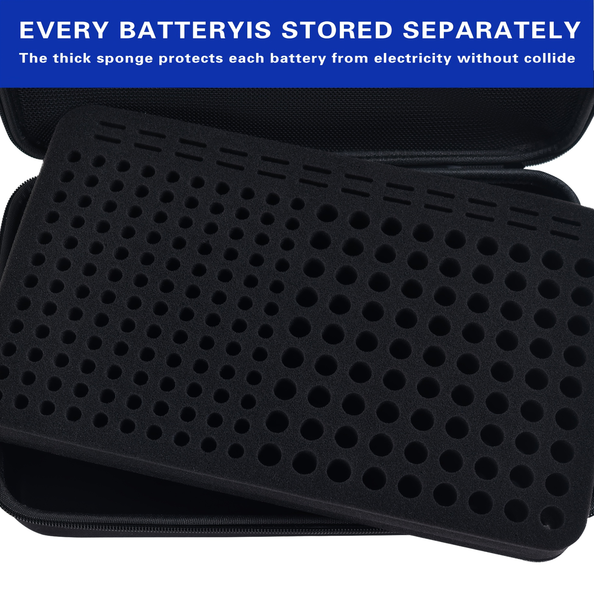 коробка для хранения аккумуляторов hsxb, чемодан, подставка для сумки - вмещает 225 батареек aa и aaa (батарейки в комплект не входят) Детали 1