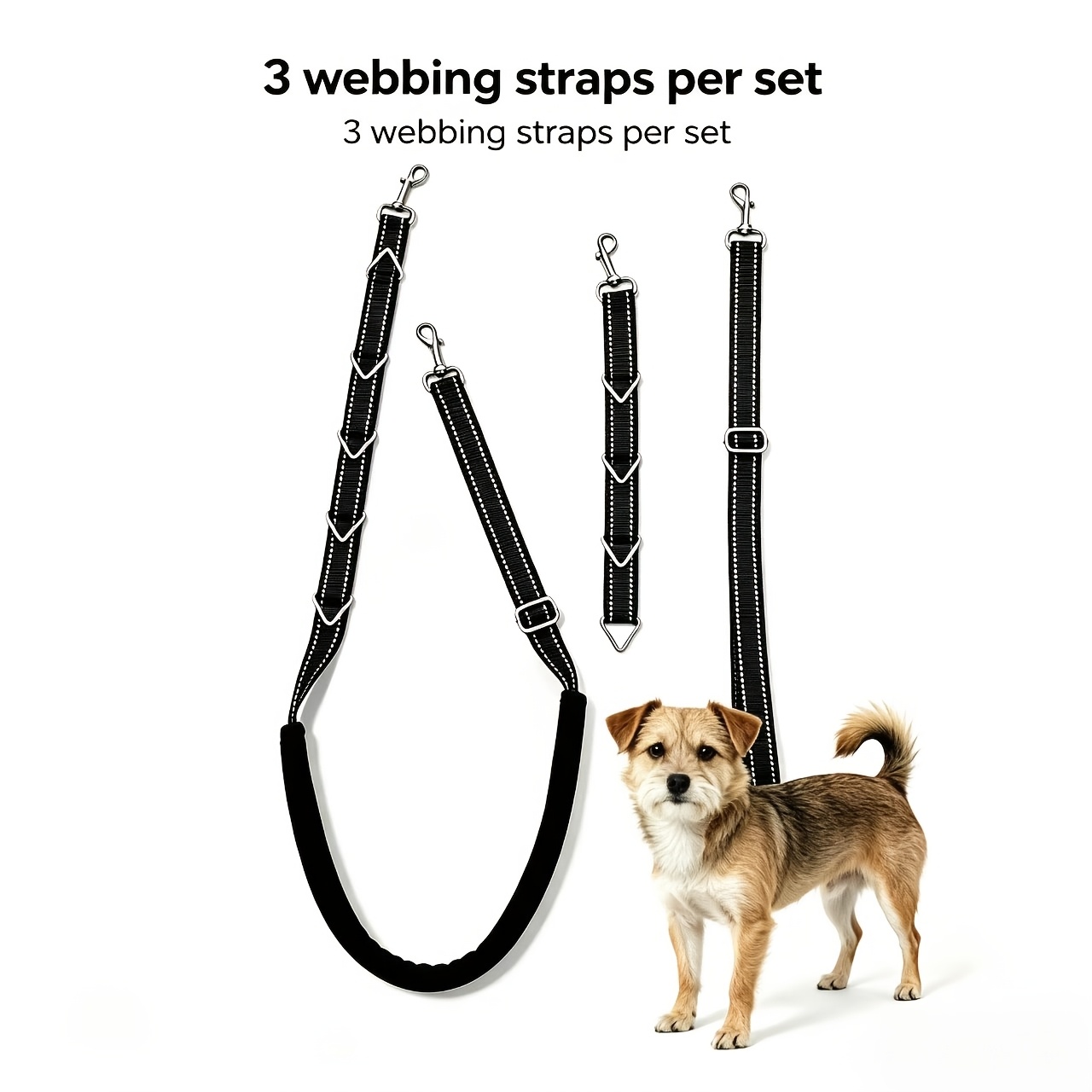 TEMU Pet Grooming Abdominal Harness, Universal For Cats And Dogs, Grooming Ring With Telescopic Arm, Bath Restraint Belt, Non-sitting Harness,