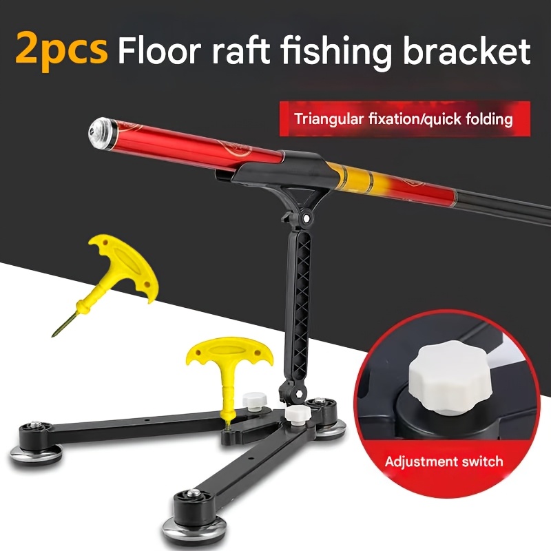 

2pcs Portable Fishing Rod Holder - Multifunctional, Foldable & For Rafting, Ice & Row Fishing