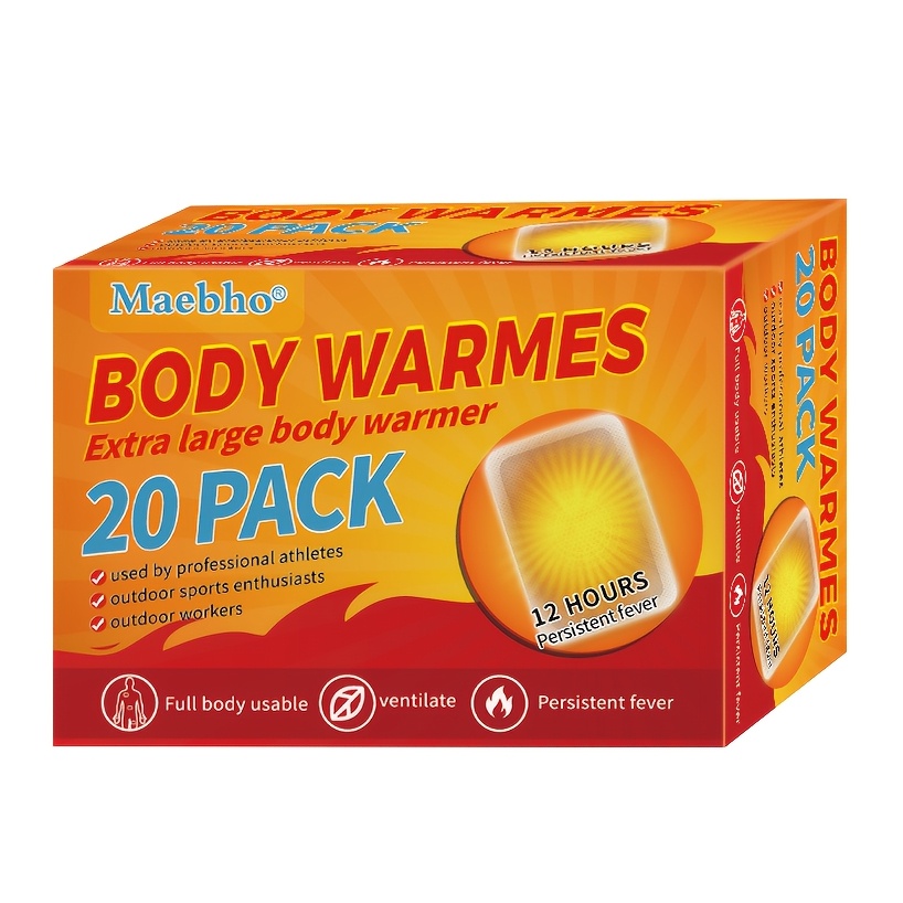 TEMU 20pcs Winter Warmer Patches, Suitable For Skiing, Ice Skating, Winter Camping, Christmas, Easter, Day, , No Batteries Or Charging