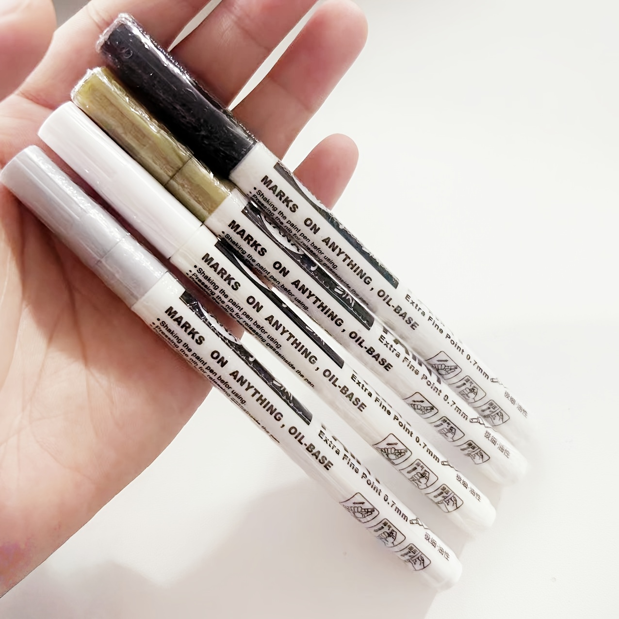 Image of Needle Tip Marker Pens--3/4pcs Professional Art Marking & Detailing Tools For Metal, Automotive, Plastic, Greeting Cards And Crafts | Car Marking Pens | Back To School Supplies