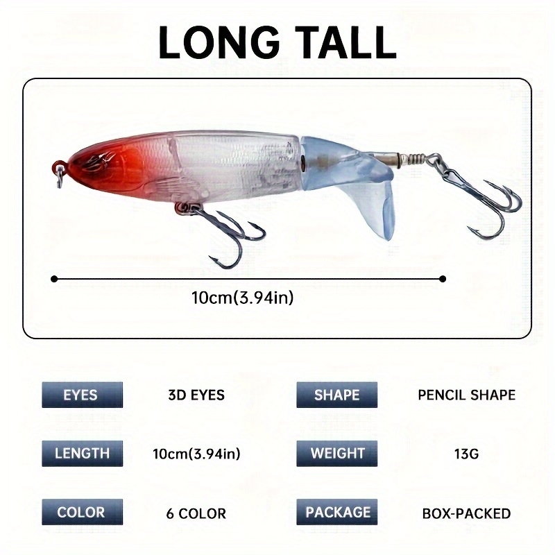 Fishing Lures Whopper Plopper Topwater Floating Rotating Tail for