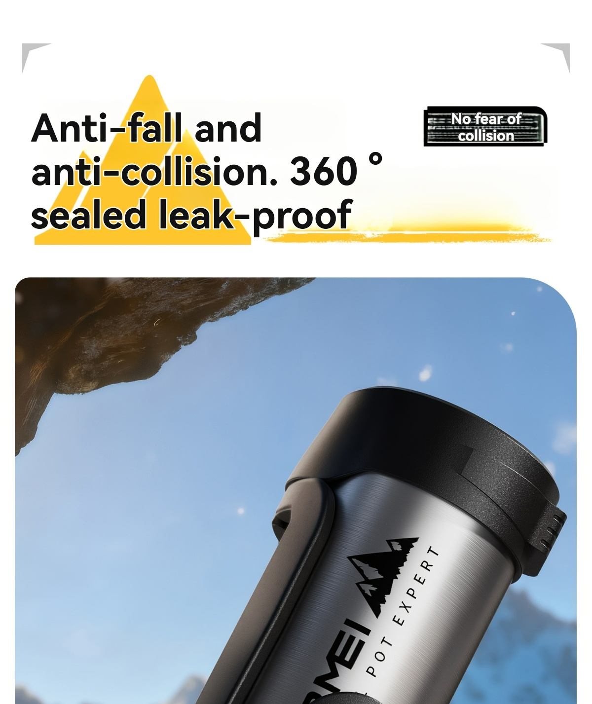 1 stainless steel large capacity in multiple sizes with a handle and cup lid featuring a tea storage compartment and maintaining temperature for suitable for outdoor use and camping Product details 26