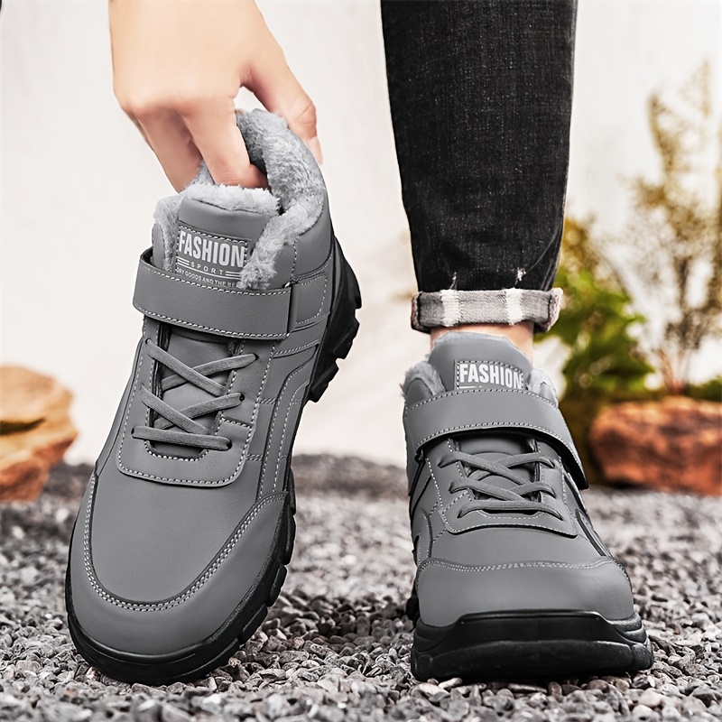 Men's Thickened Wide Toe Hiking Boots, Comfortable Athletic Shoes