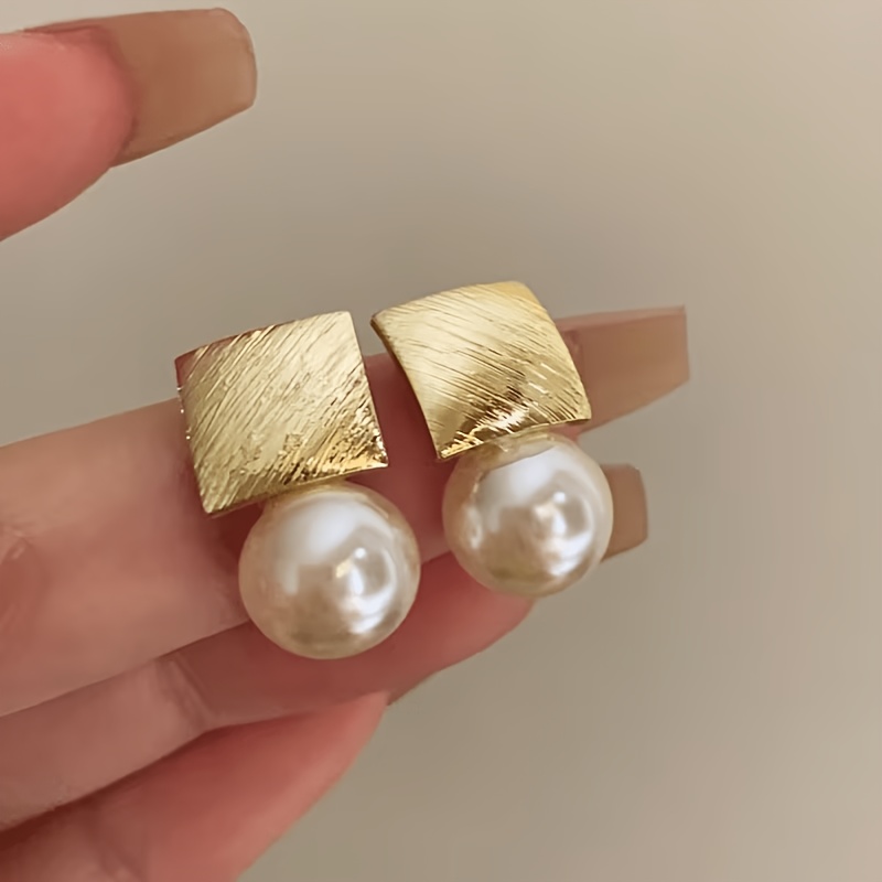 TEMU 1 Par de Pendientes Colgantes de Moda para Mujer, Joyería Irregular Fácil de Colocar, Pendientes de Lujo Ligeros y Modernos de , Estilo