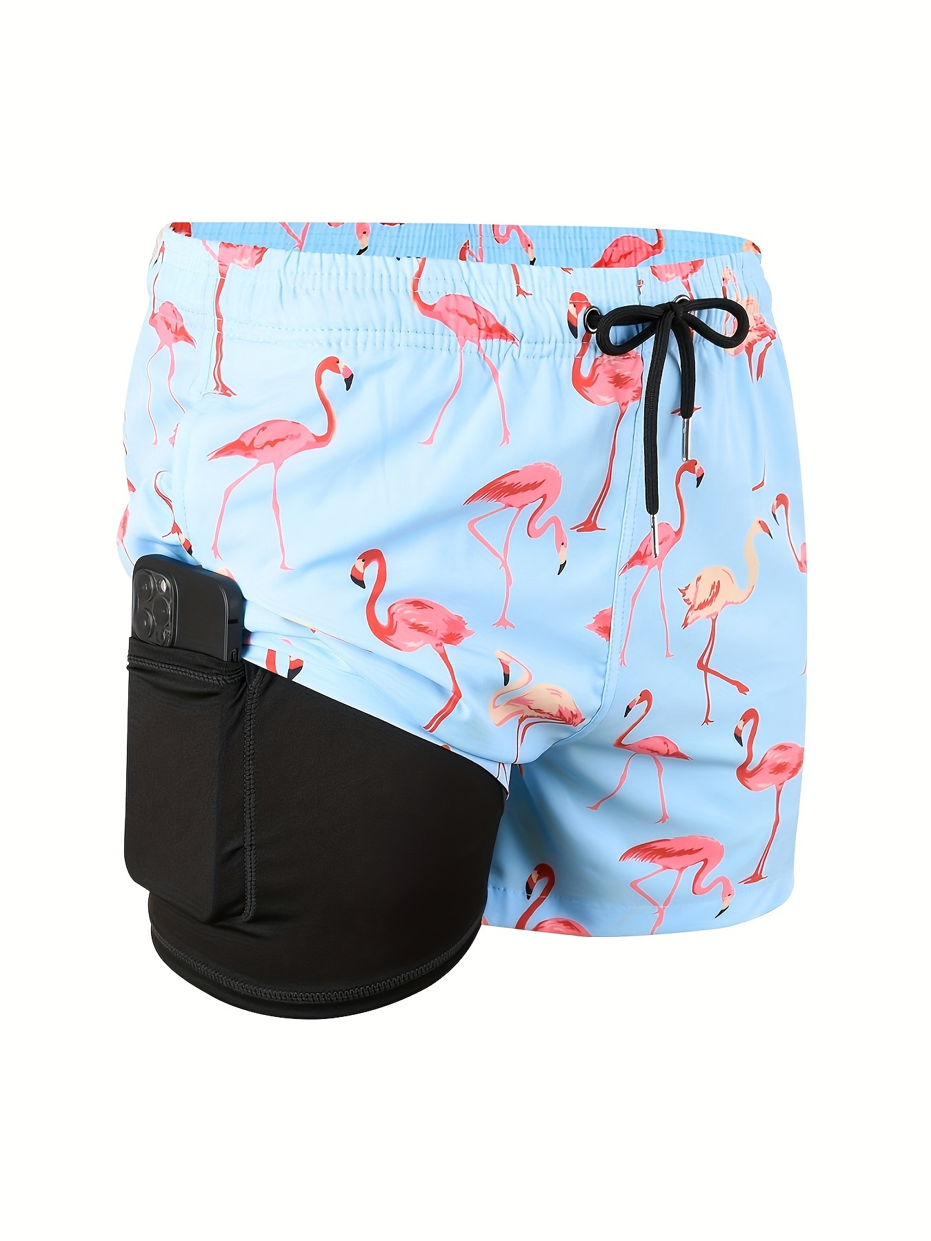 mens swim trunks compression liner in quick dry swimming Temu