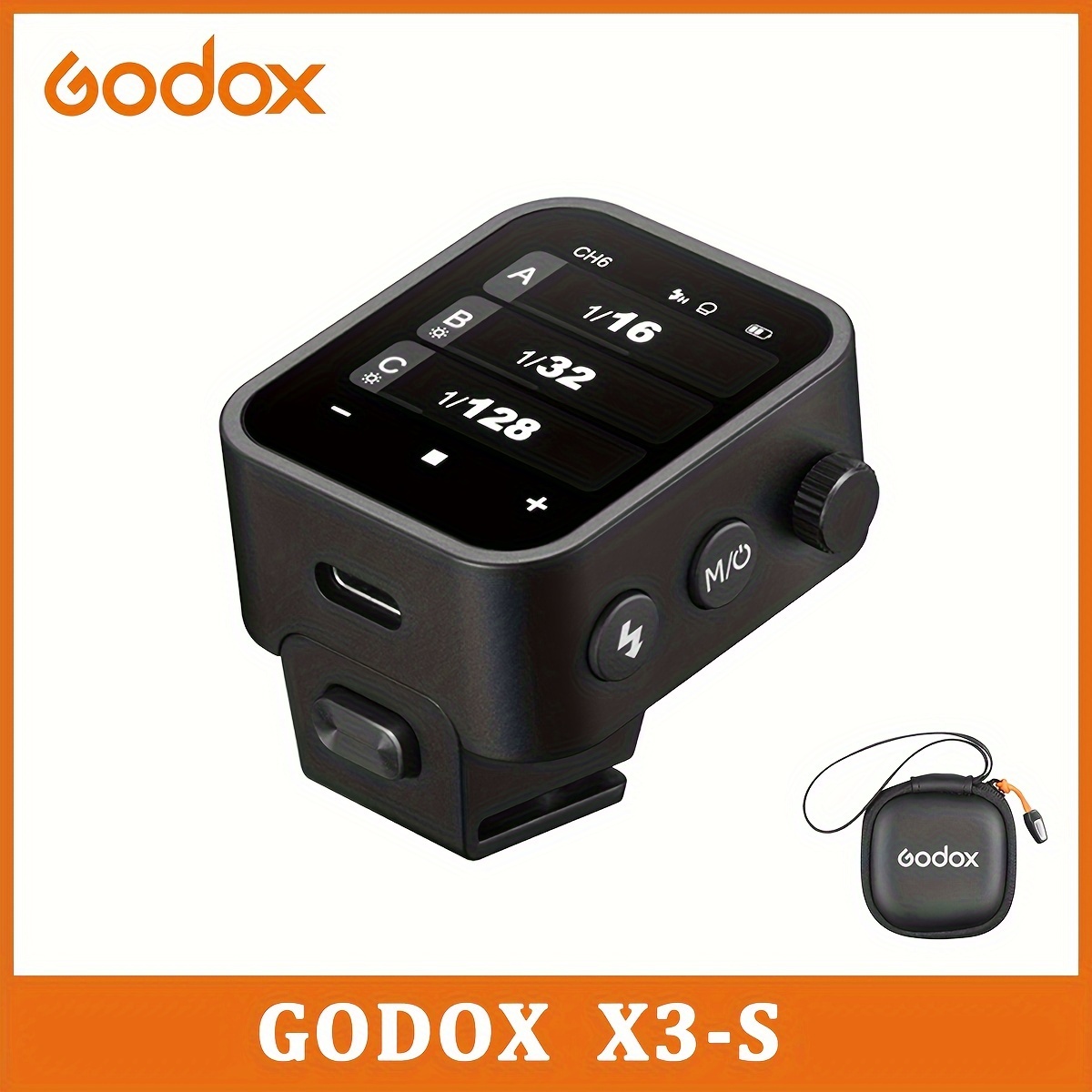 Godox X3 Touchscreen Flash Trigger, High Speed Sync, OLED Screen Adjustable Brightness TTL Speedlight Transmitter For Cameras(X3-N For Nikon/ X3-C For Canon/ X3-S For Sony)