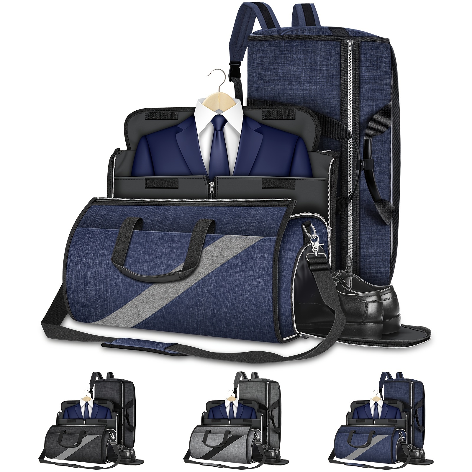 

Garment Bag Large Travel Bag Set Of Travel Bag, Weekend Travel Backpack, Travel Flight Bag, With Men's And Women's Shoes Bag