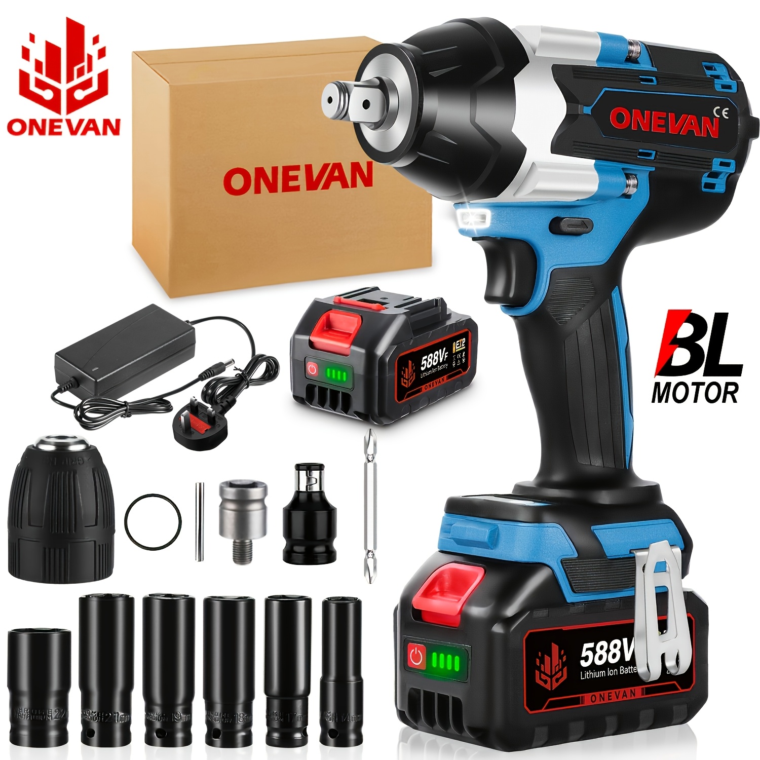 1800N.m Brushless Electric Wrench with 3-Speed Adjustable Settings
