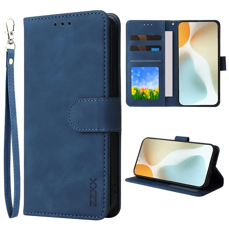 Funda De Piel Tipo Cartera Para IPhone 17, 16, 15, 14