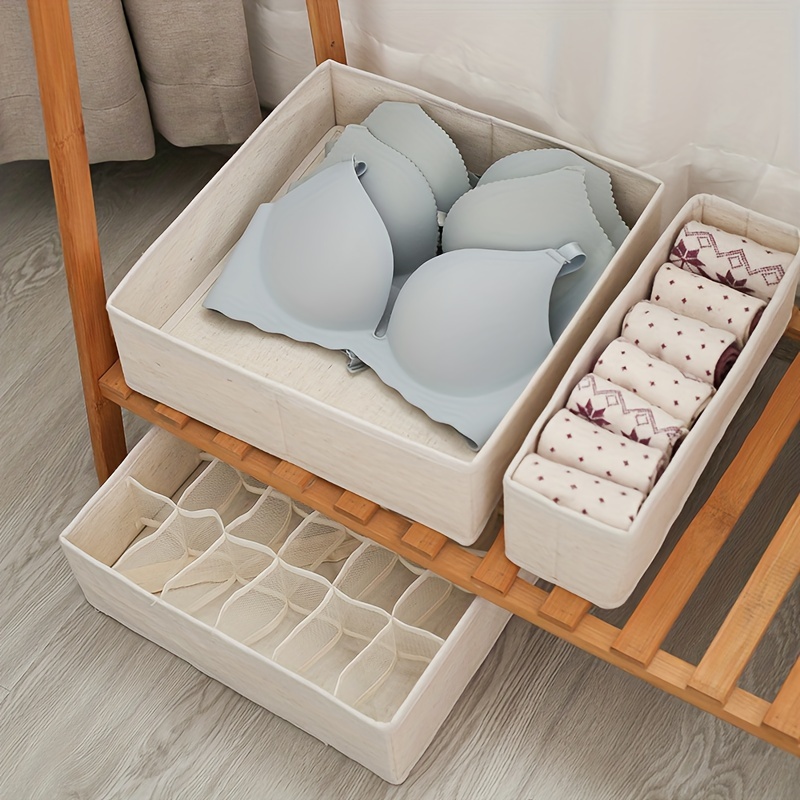 1pc/3pcs Underwear Compartment Organizer Socks Underwear Storage Box Drawer  Storage Organizer Bag