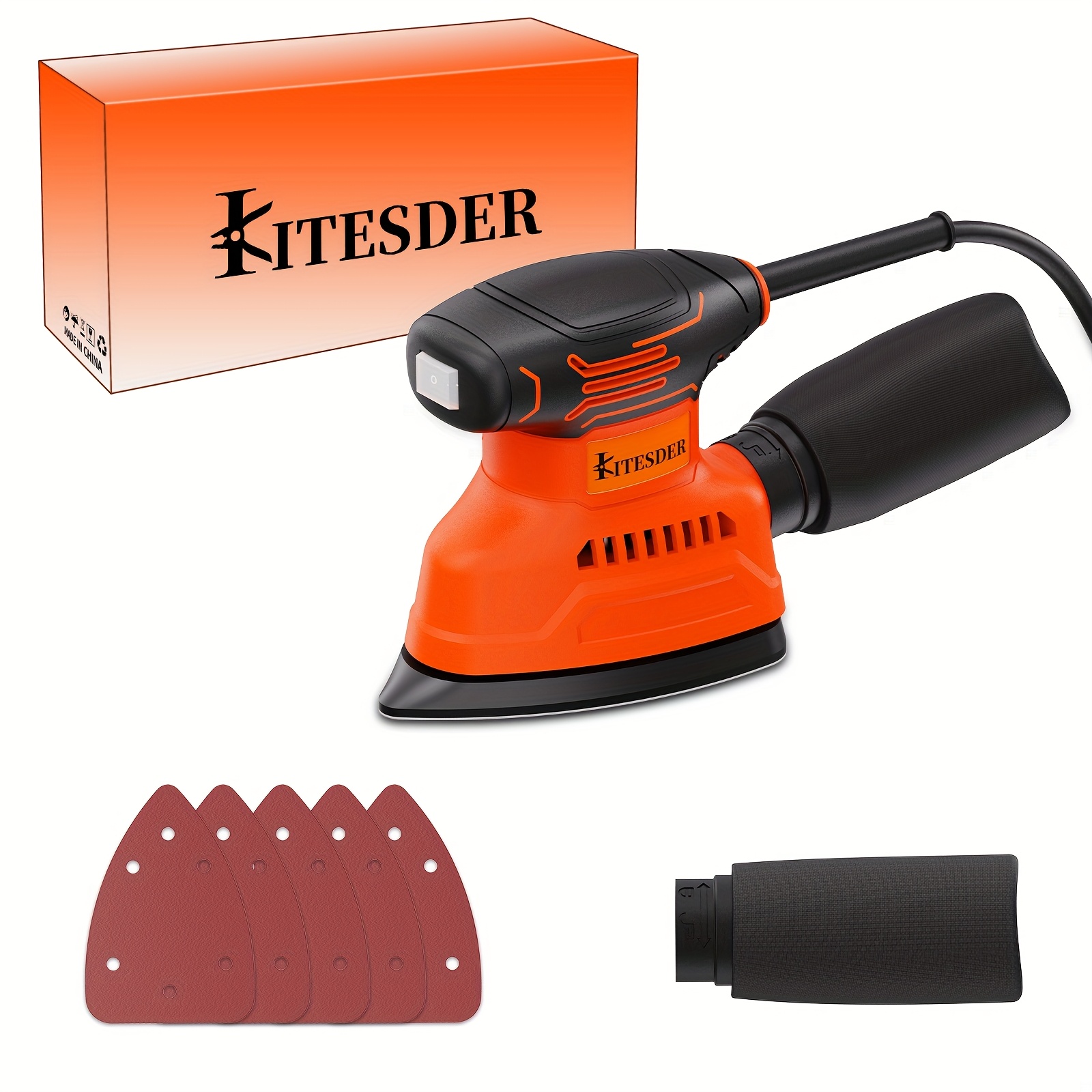 TEMU Random Track Sanding Machine For Carpentry With Dust Collection Device, Multiple Attachments, 2-meter Power Cord. This Is A Professional Sanding