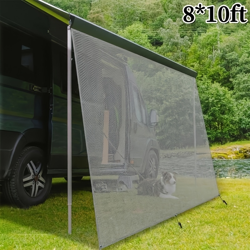 1 Set Rv Awning Sun Shade Screen Sunshade - Mesh Sunscreen Motorhome Trailer Awning Blocker Complete Kits