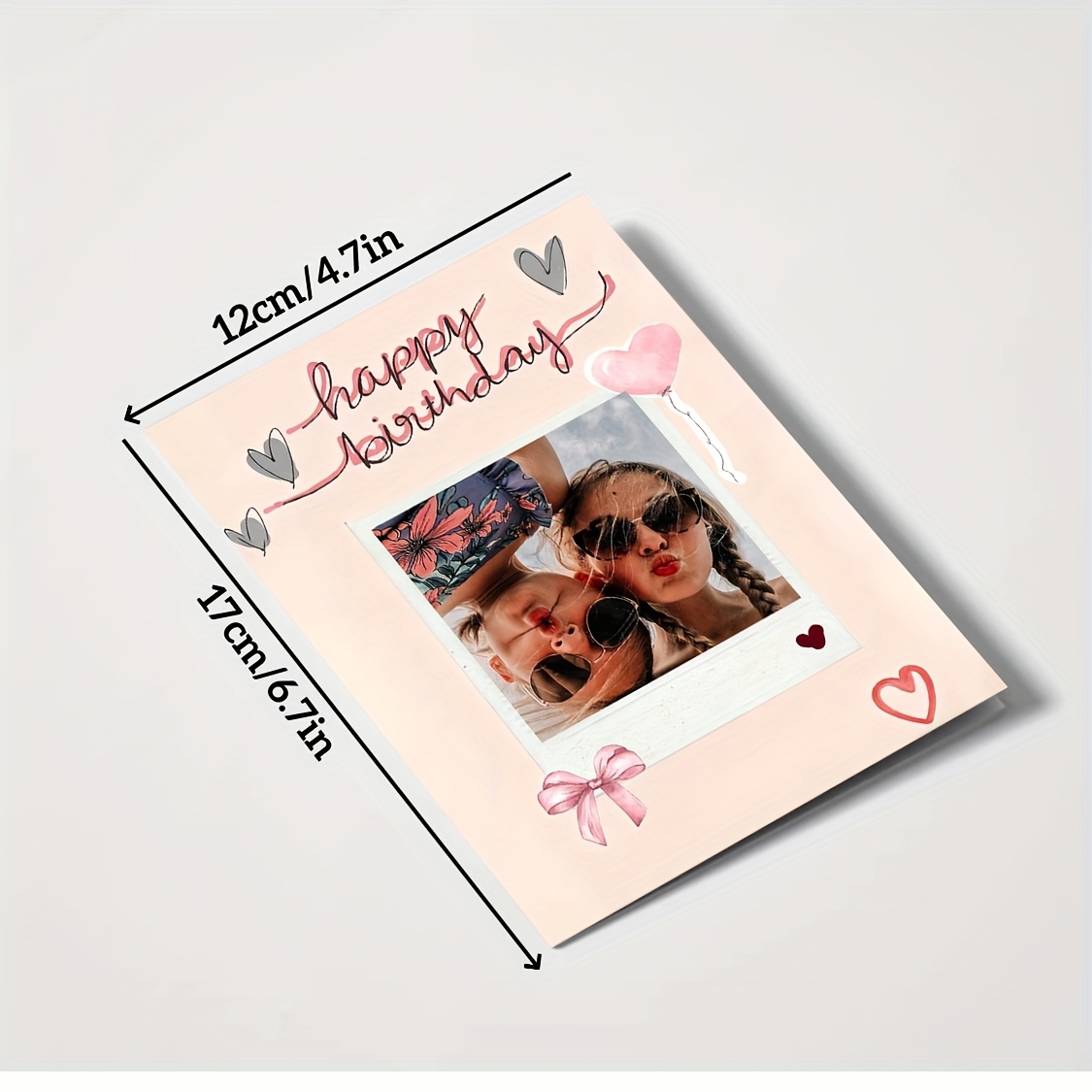 TEMU Tarjeta de Personalizada con un Mensaje , Corazones y