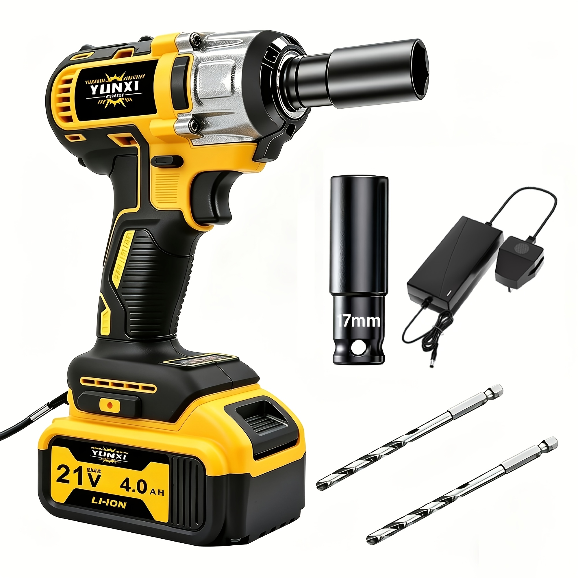 21V High Torque Cordless Impact Wrench Kit
