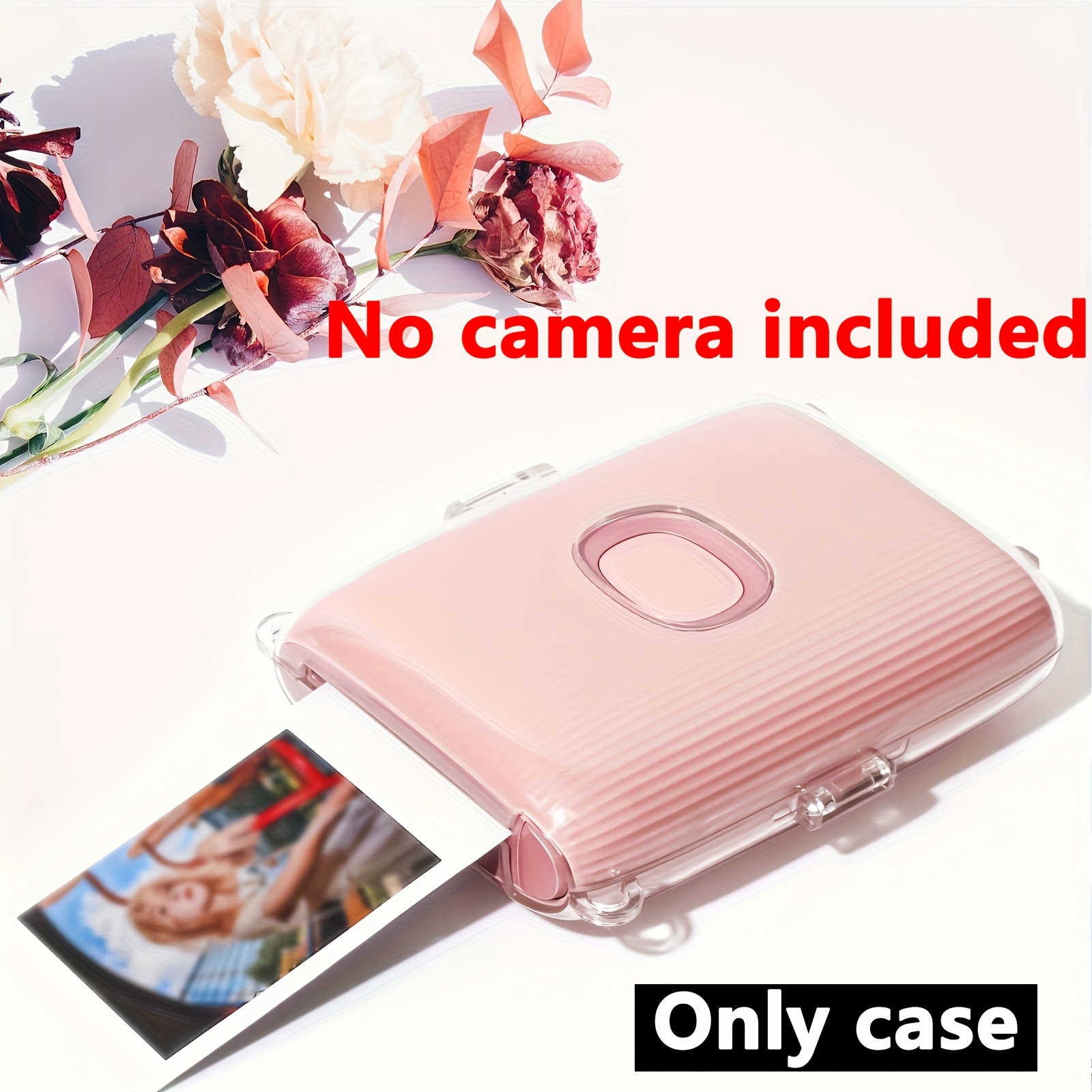 

Instant Camera Clear Case With Shoulder Strap - Pvc Protective Cover For Smartphone Printer (camera Not Included)