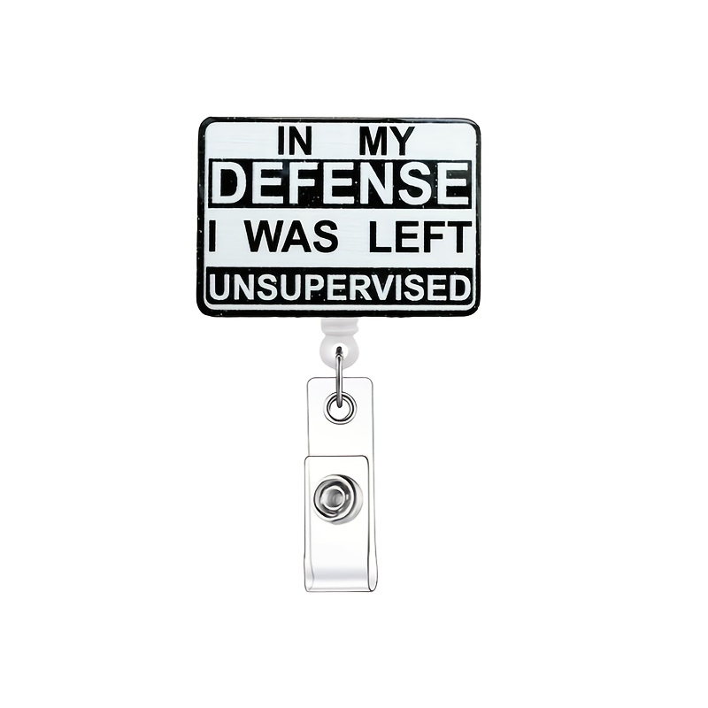 TEMU Étiquette d'identification rétractable 2D 1pc, porte-badge avec clip d'identification, accessoires de décoration pour infirmière, , bénévole,