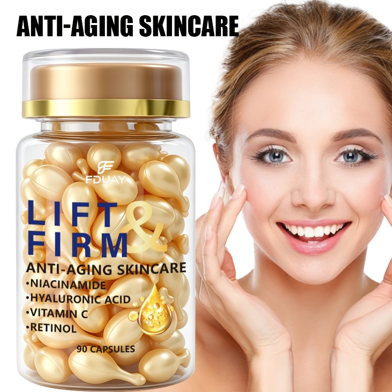 Image of 90 Capsules This Product Look . Suitable For Types. It Hydrates And Moisturizes, And Tightens The Skin. A Facial Suitable For Travel And Daily Use.