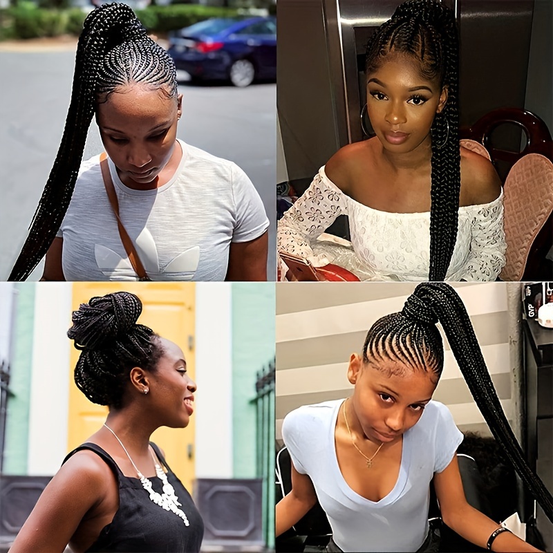 elegant long braided ponytail extension for women soft synthetic hairpiece with drawstring versatile natural   for daily wear and parties details 7