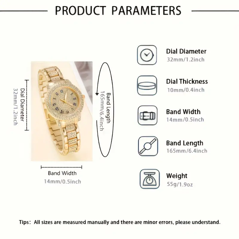 6 шт. великолепных часов и украшений для женщин, подарок для нее, подарки на Ид, детали 0