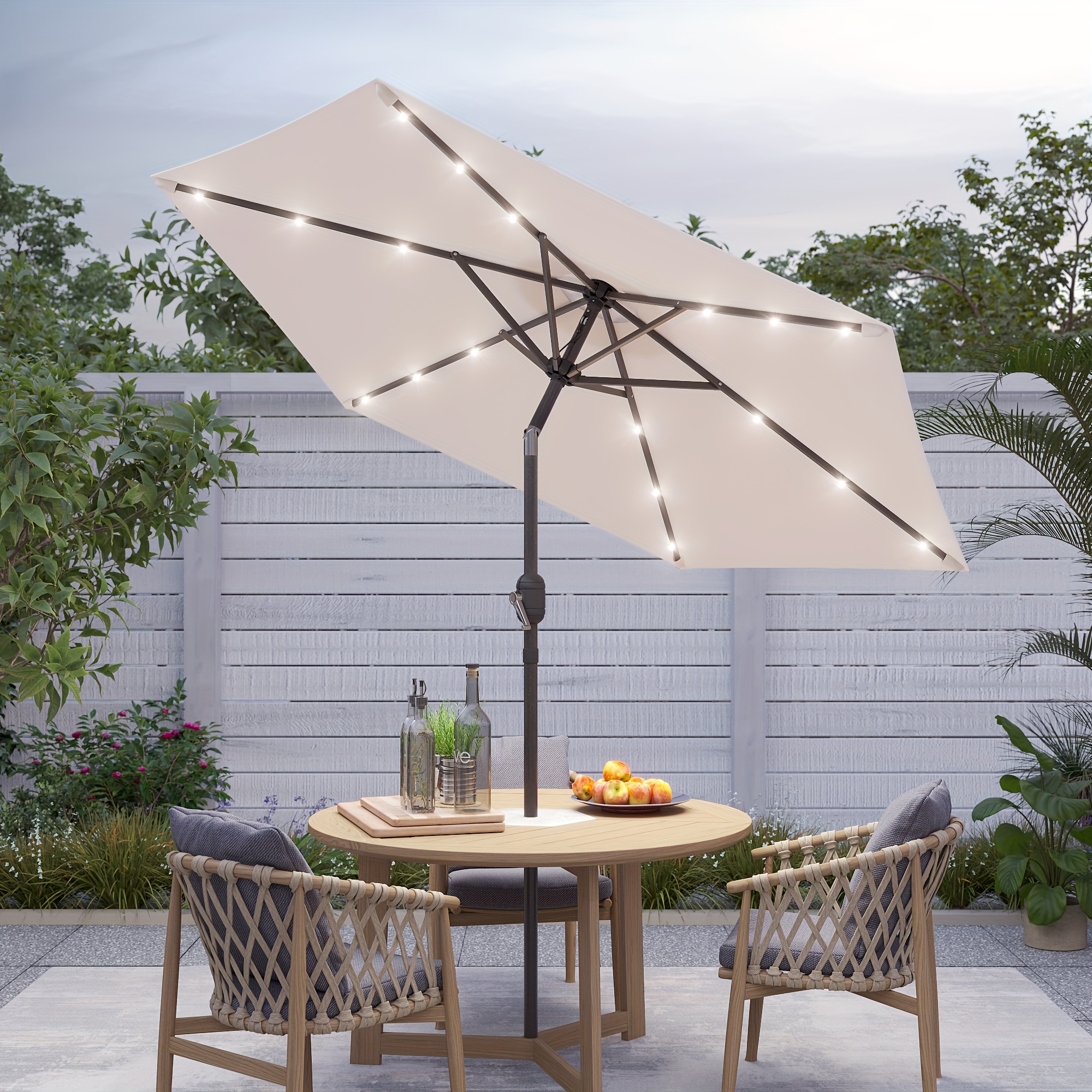 corliving 9.5ft offset fabric patio umbrella and base weight CorLiving 9.5-ft Steel Gray Slide-tilt Offset Patio Umbrella with Base  PPU-430-Z1 at Lowes.com