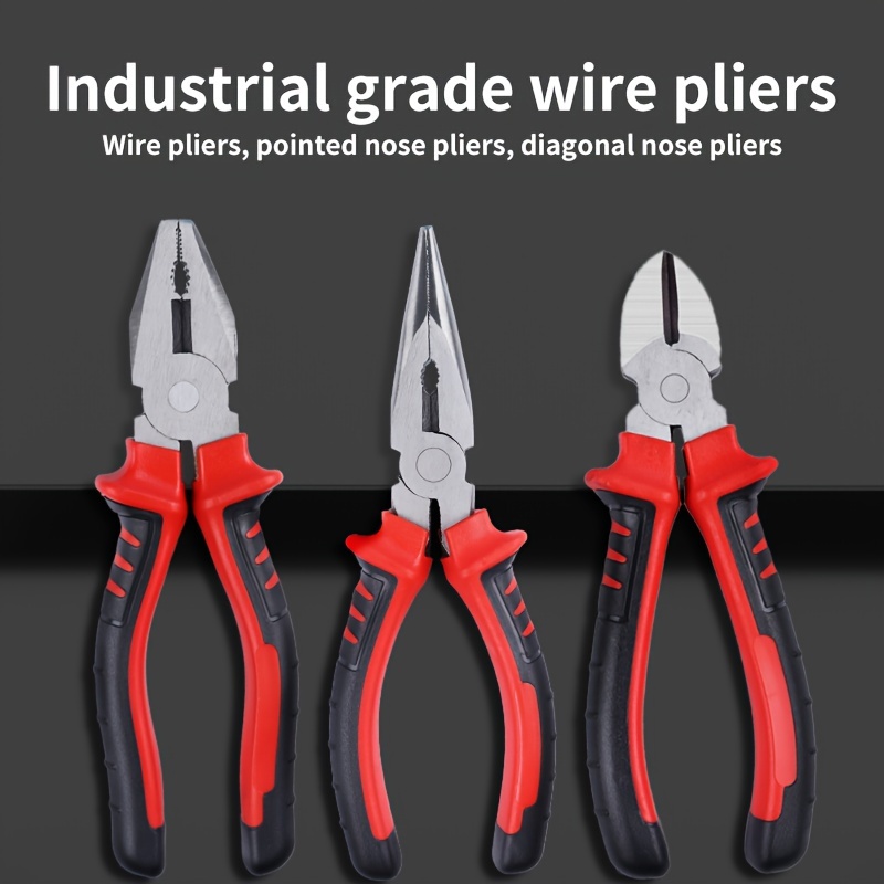 

3pcs Multifunctional Universal Slant Nose Pliers Pliers Electrician Tools Universal Wire