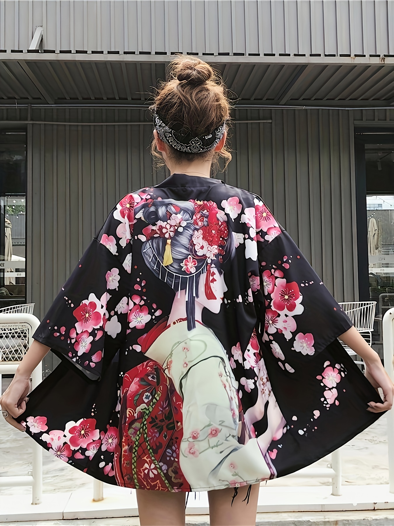 CheChury Copricostume Mare Donna Stampa Floreal Kimono con Maniche