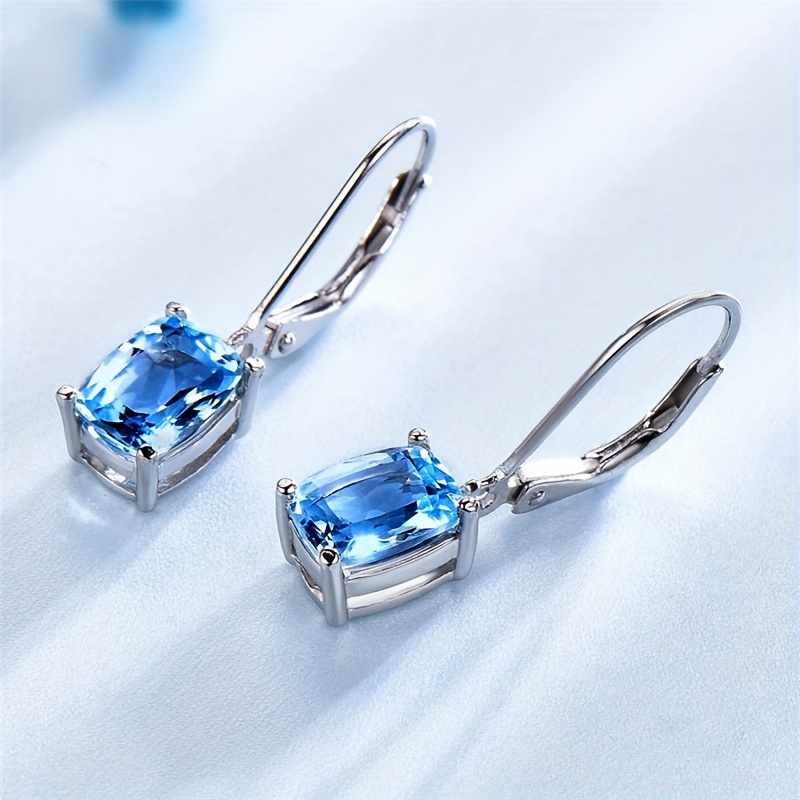 

1pair Of Zirconia Hanging Female Zirconia Drop Ear Jewelry
