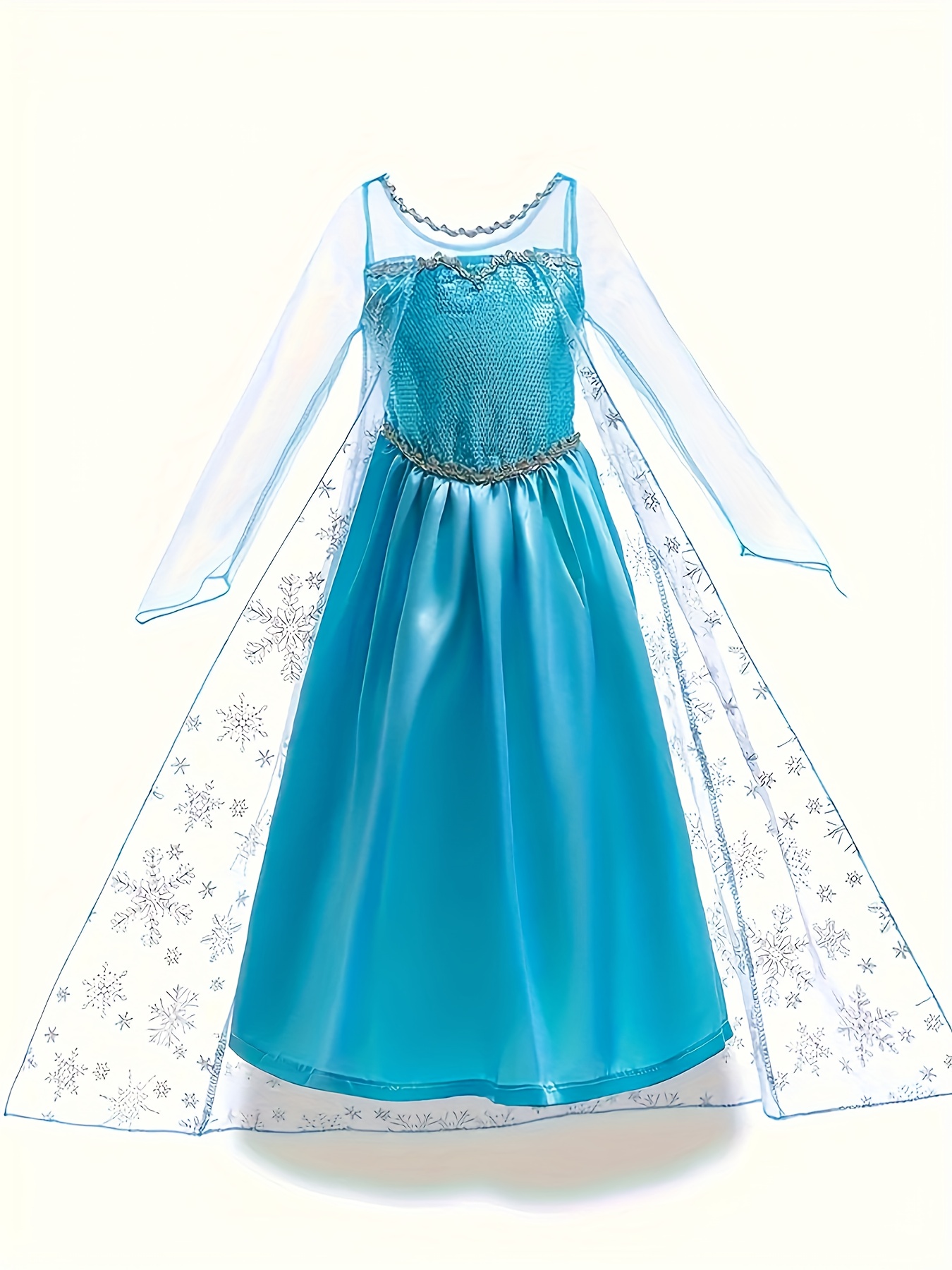 snowflake princess dress girls long sleeve - Temu Oman