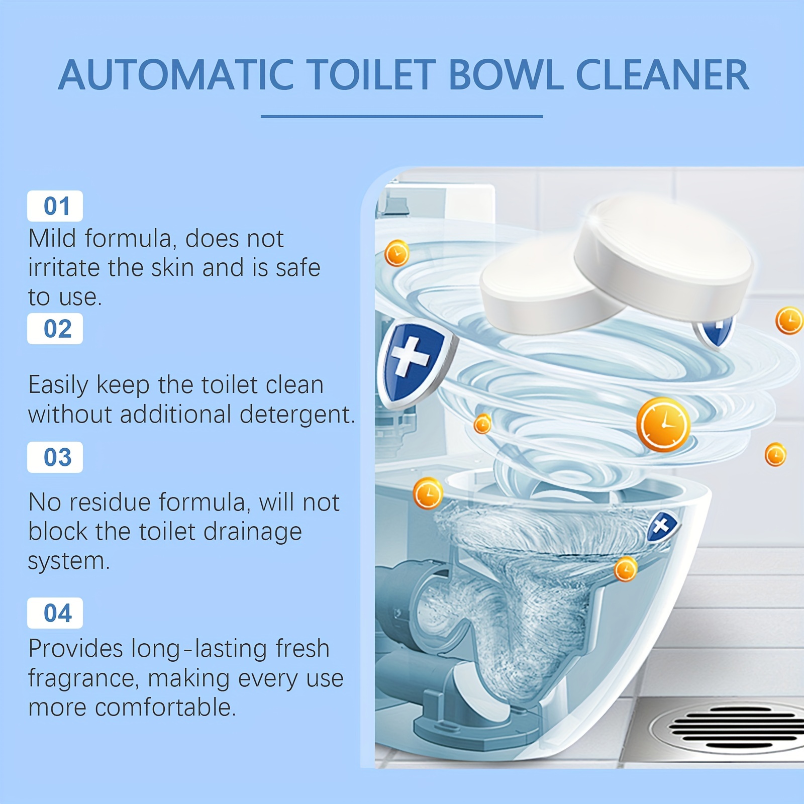Automatic Toilet Bowl Cleaner Tablets 10 Count Temu