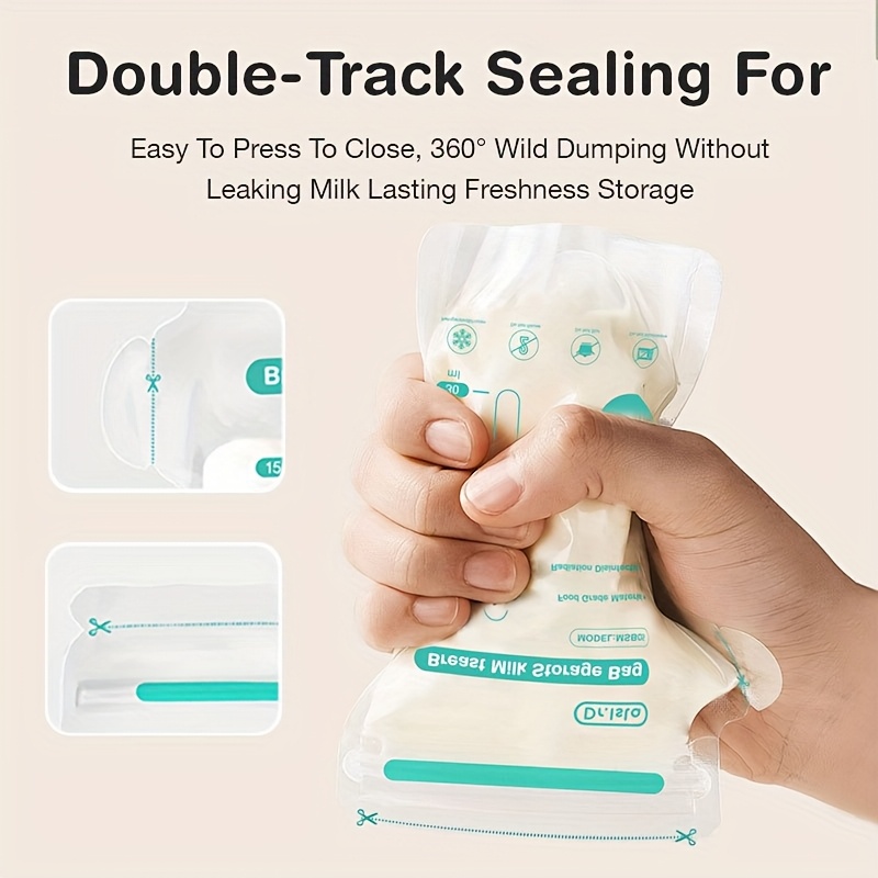 10pcs/30pcs/100pcs Breastmilk Storage Bags 150ml - Self-Standing Space-Saving Design with Pour Spout for Easy Feeding