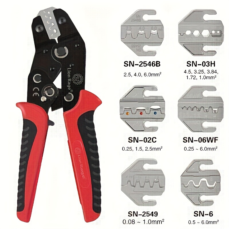 TEMU Sn Crimp Tool Set Crimp Pliers Electrician Tools Electrical Terminal Fixture Crimp Connectors Multi-jaw 48bs 2549 06wf 02c 06 58b 58b