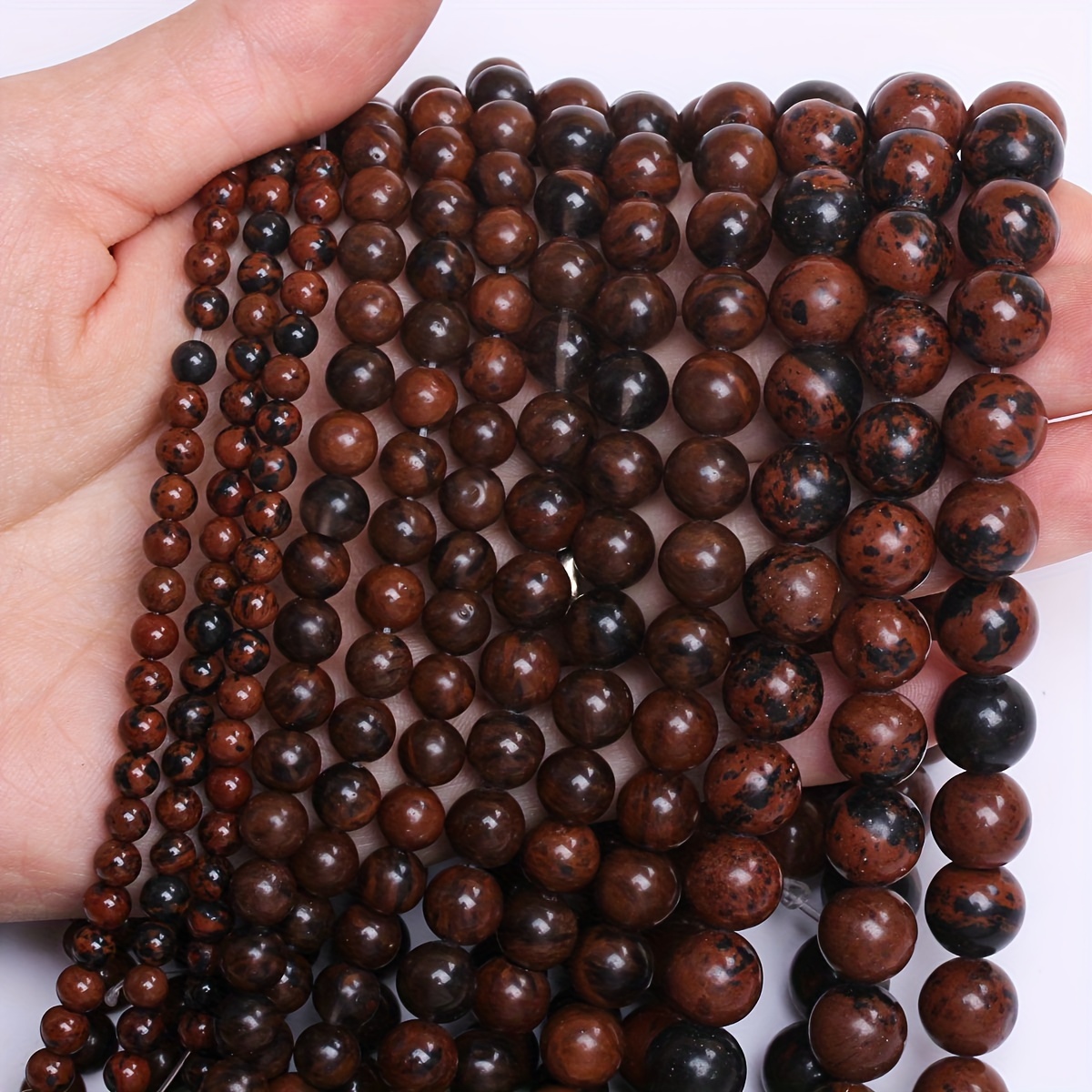 

A String Of High- Swan Natural Stone Round Loose Beads For Jewelry Making Diy Pendant Bracelet 4-10mm