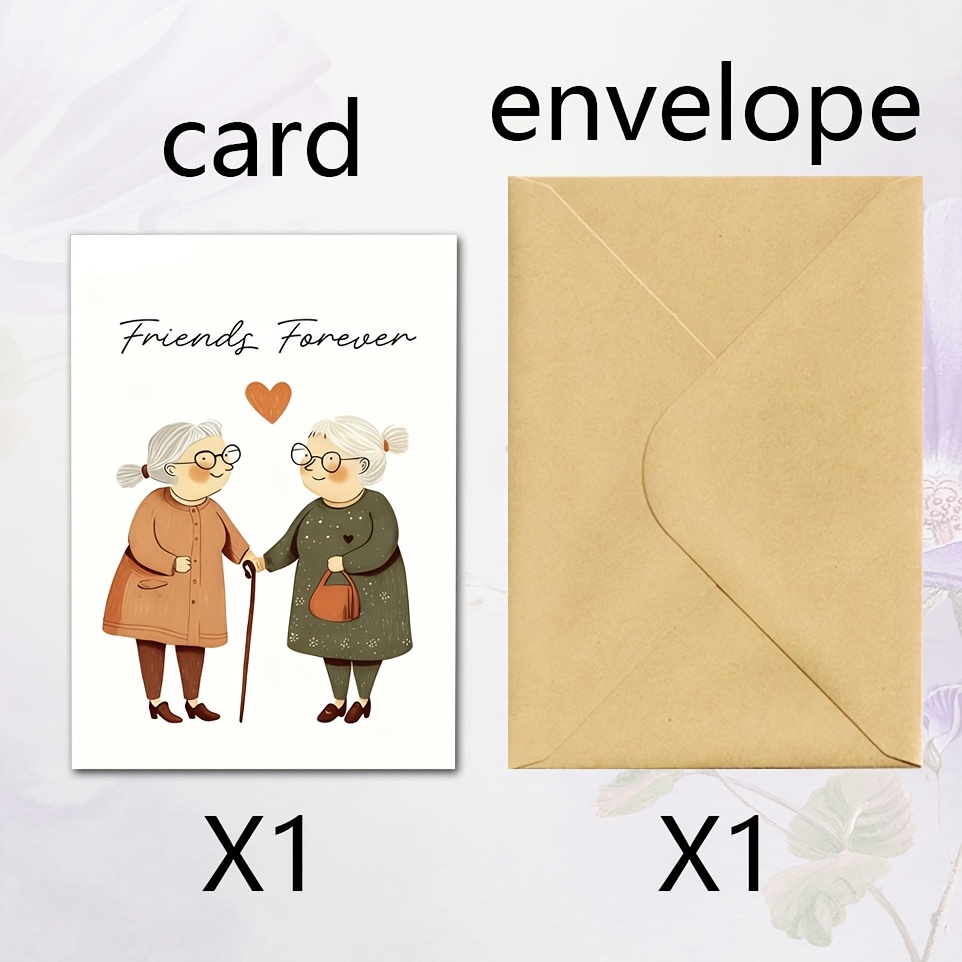 TEMU Una tarjeta de felicitación con sobre para para