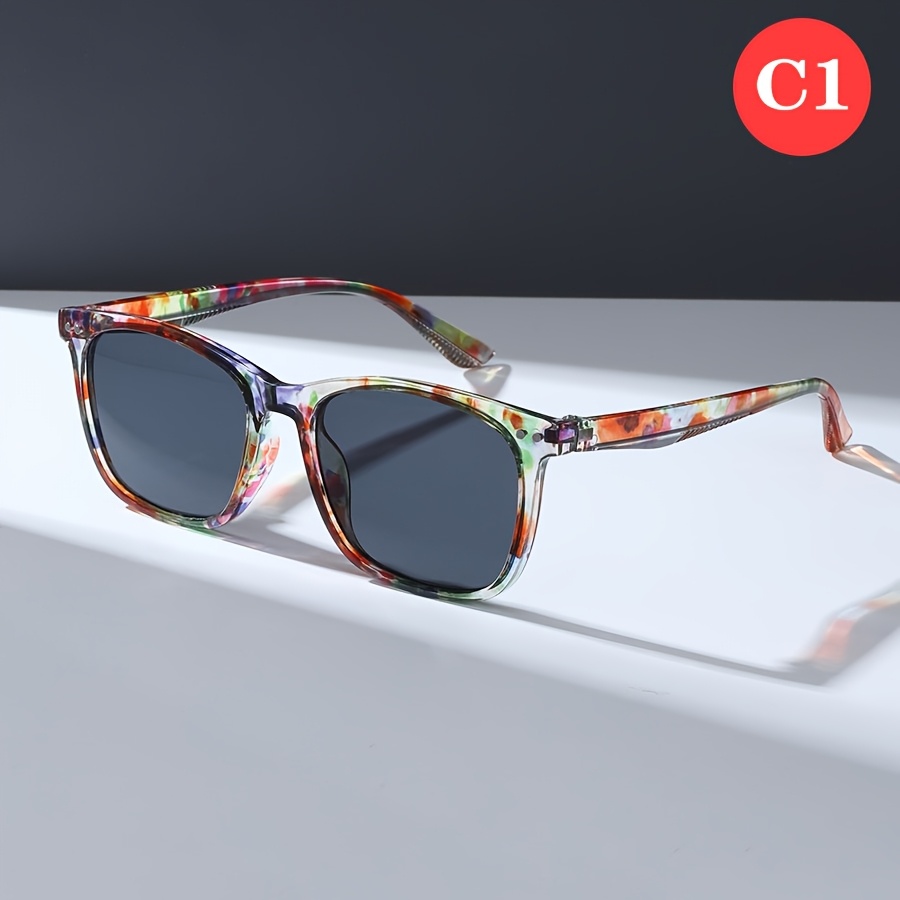A Pair of Square Glasses with a Colorful Retro-Style Frame, Lightweight And Comfortable for Everyday Wear, Suitable for Both Men And Women