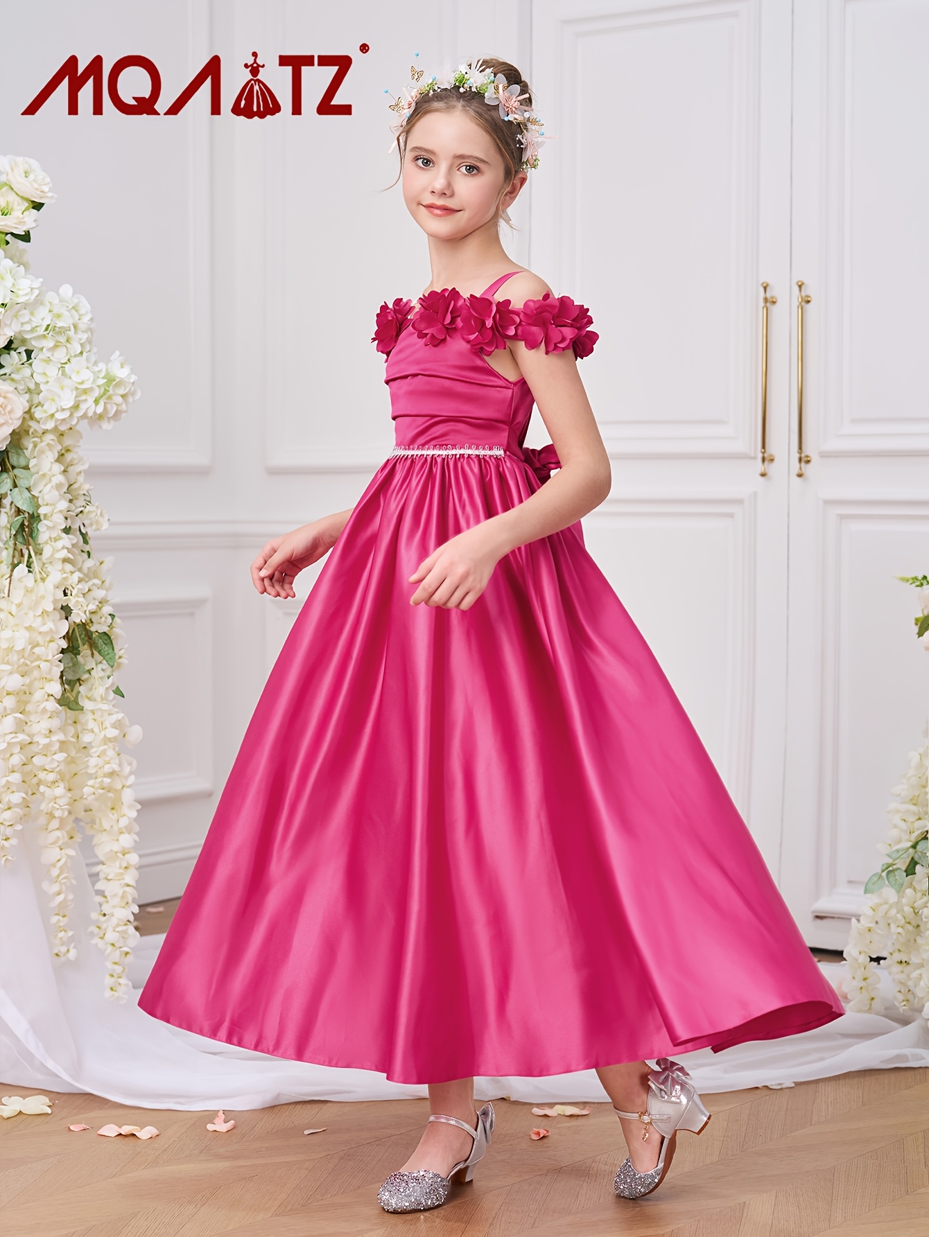 pink holiday dresses Midi Plus Size Holiday Dress with Hoodie in Hot Pink UK 12-22 US 8-18 main image 0
