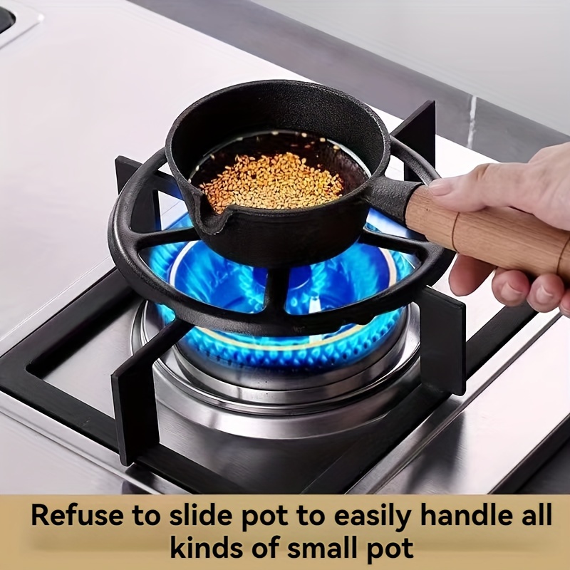 

1pc Gas Stove Support - Thick, Non-slip Pot Holder With 4/5 Claws For Woks & Milk Pots - No Electricity Needed