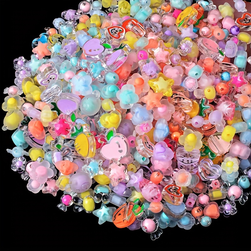 

30g/pack 6-1.2cm Mixed Cute Style Loose Beads For Jewelry Making Creative Diy Bracelet Necklace Charms Phone Chain Decors Beaded Craft Supplies