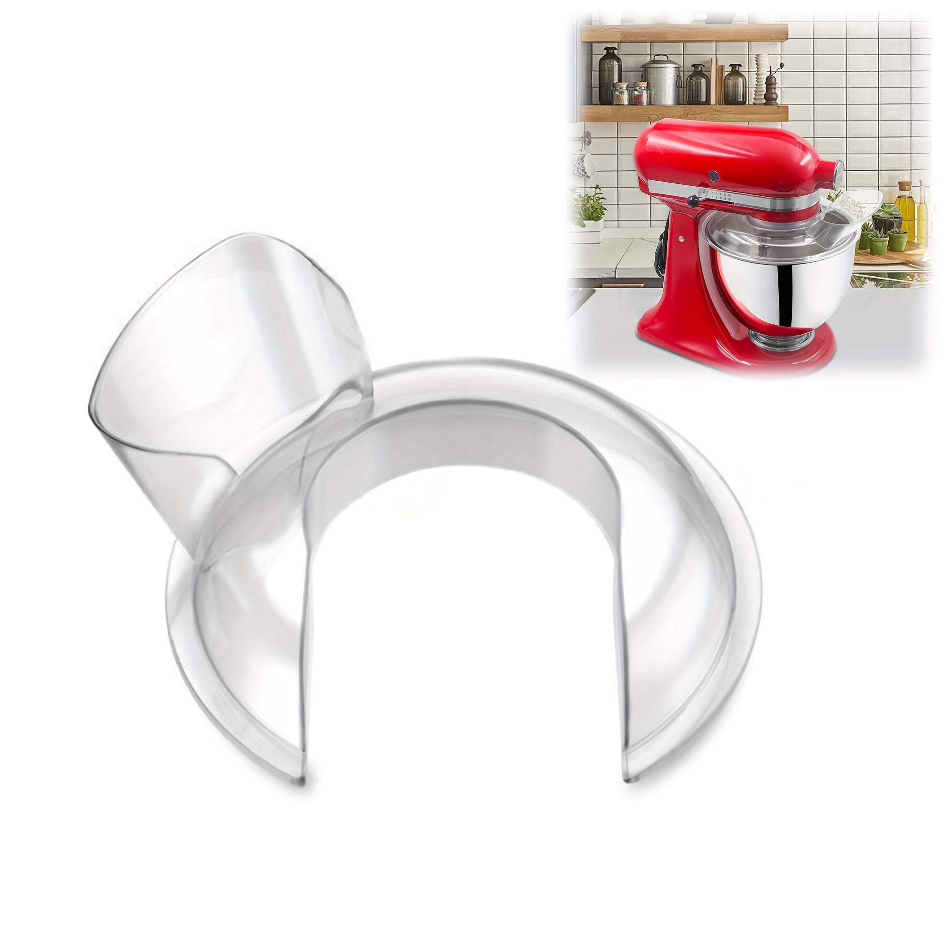Image of Tilt Guard Cover For Kitchenaid 4.5-5qt Tilt-head Stand Mixer, Transparent, Safe