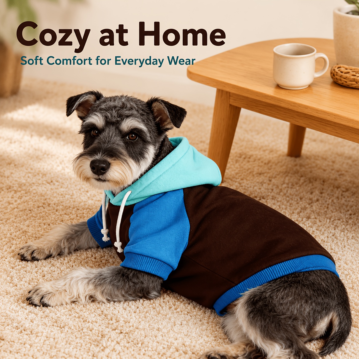 comfortable elastic band hooded casual pet top windproof and cold resistant apparel for small medium and large dogs suitable for home and dog walking   breathable and machine washable puppy clothes with     Product details 2