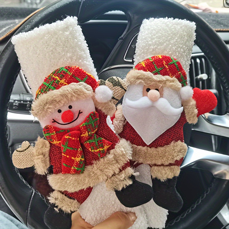 

1pc Christmas Seatbelt - Vehicle Accessory, And Santa & , Positioning , Washable - For Decoration