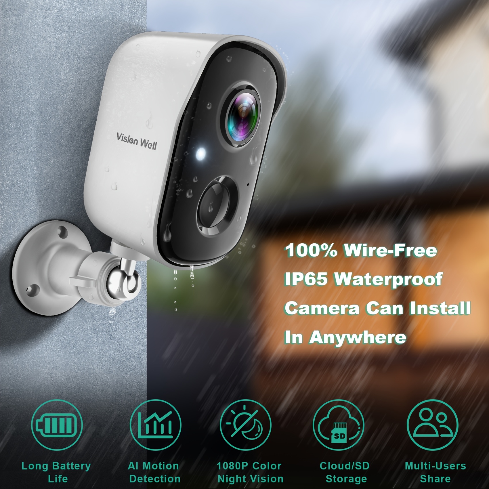 Battery Life Battery Operated Wireless Camera PIR Battery Powered